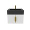 Castello Usa Nile 24-inch White Vanity Set with Black Top and Gold Handles CB-MC-24W-GLD-2053-BL - alternate 8